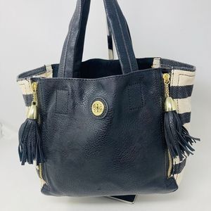 Kate Landry Hand Bag Black And Ivory